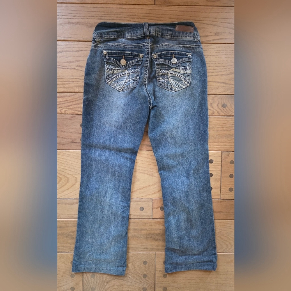 Wallflower Blue Denim Bootcut Jeans Hemmed - Picture 4 of 7
